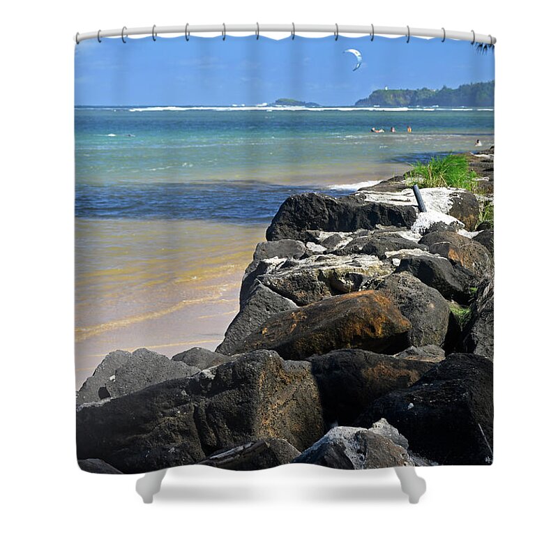 Bay Shower Curtain featuring the photograph East side Kauai by Cindy Murphy
