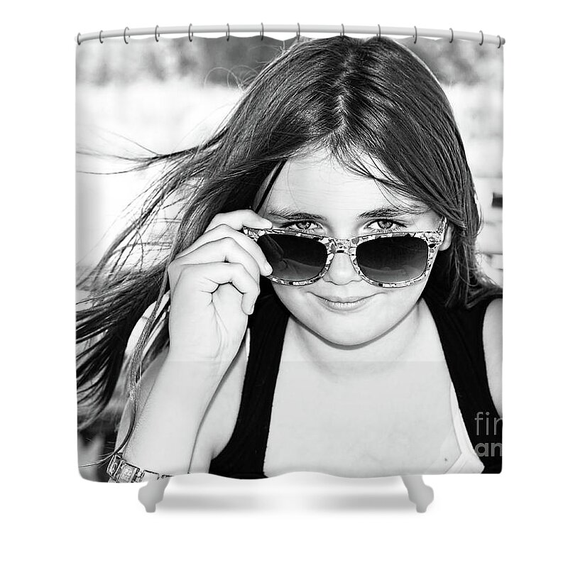 Theresa A Johnson Photography Shower Curtain featuring the photograph Easy Breezy Smile by Theresa Johnson