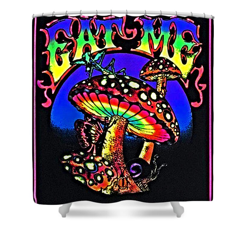 Shroom Consumed Shower Curtain by Jak Nola