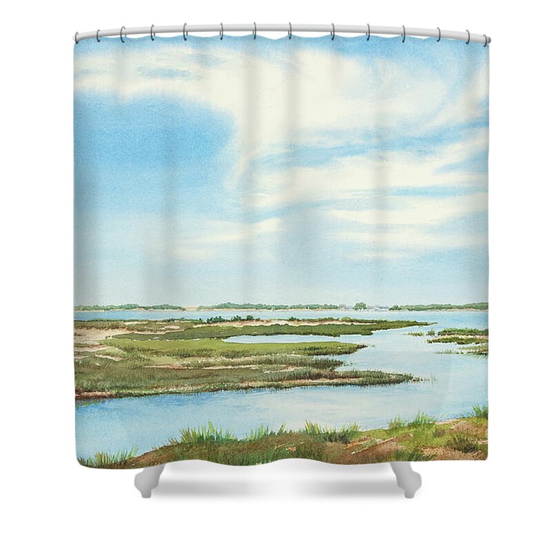 Echos Of The Creek Shower Curtain featuring the painting Echos of the Creek by Michelle Constantine