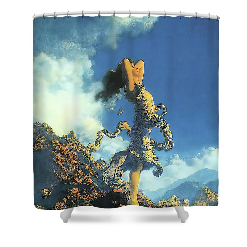 Maxfield Parrish Shower Curtain featuring the photograph Ecstasy by Maxfield Parrish