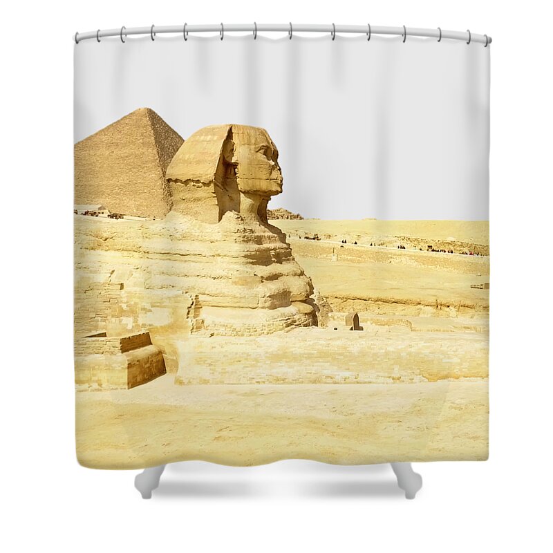 Pyramid Shower Curtain featuring the photograph Egypt Stones by Munir Alawi