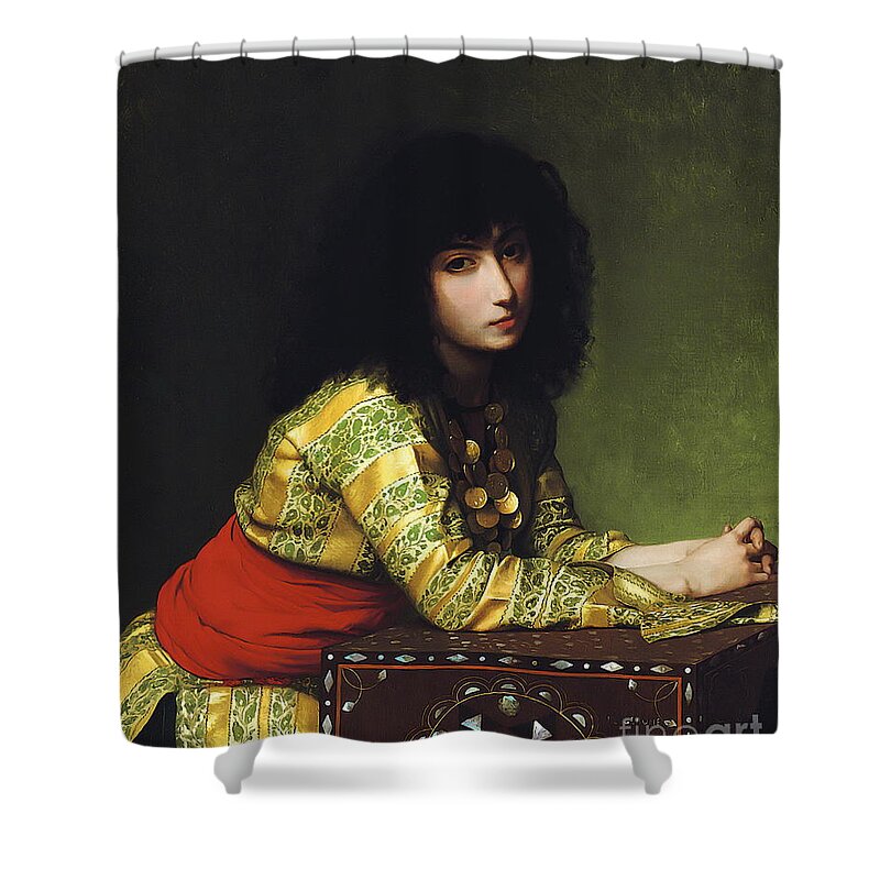 Art History Shower Curtain featuring the painting Egyptian girl by Jean-Leon Gerome