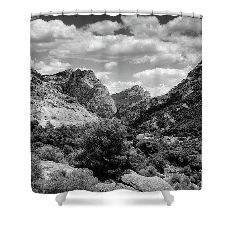 Adventure Shower Curtain featuring the photograph El Chorro by Gary Browne