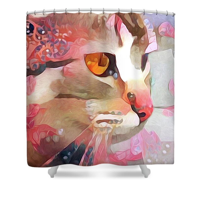 Electra Shower Curtain featuring the pastel Electra by Susan Maxwell Schmidt