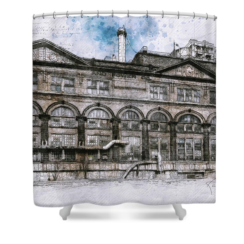Union Electric Shower Curtain featuring the photograph Electric Company by Randall Allen