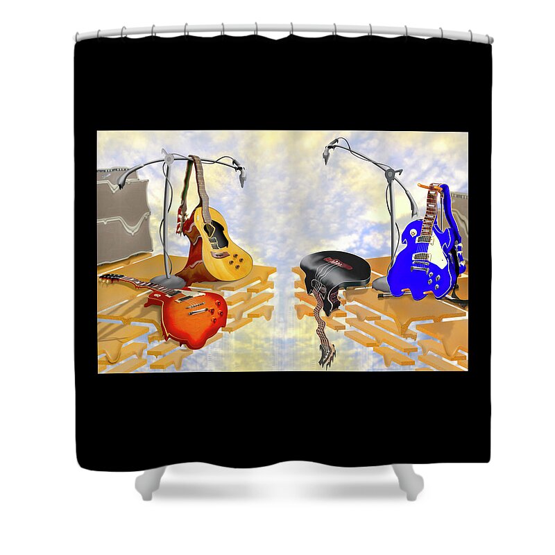 Surrealism Shower Curtain featuring the photograph Electrical Meltdown 3 by Mike McGlothlen