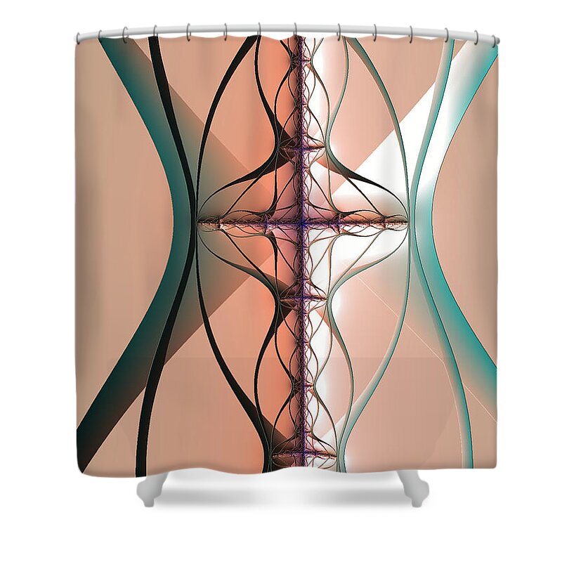Fractal Shower Curtain featuring the digital art Elegant Fractal by Cindy's Creative Corner