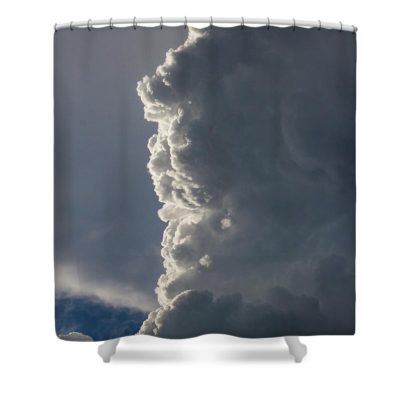 Nebraskasc Shower Curtain featuring the photograph Elements of Light and Storm 003 by NebraskaSC