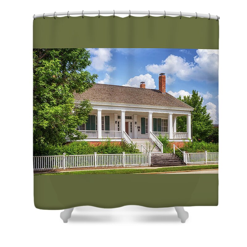 Elijah Iles Home Shower Curtain featuring the photograph Elijah Iles House - Springfield, Illinois by Susan Rissi Tregoning