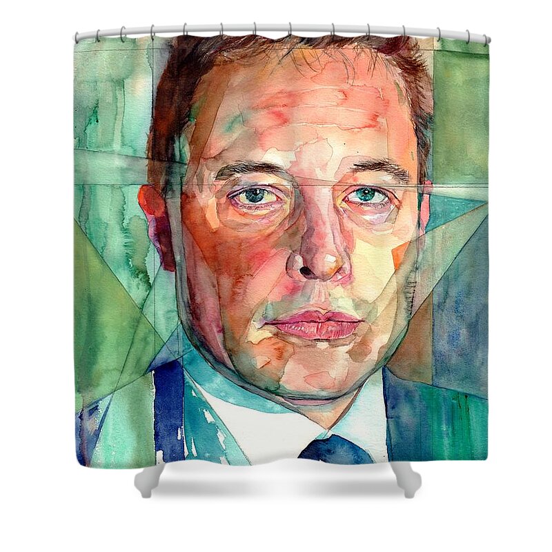 Elon Musk Shower Curtains