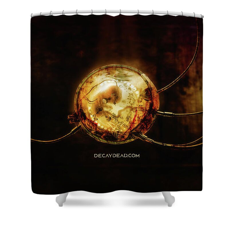 Decaydead Shower Curtain featuring the digital art Embryodead by Argus Dorian