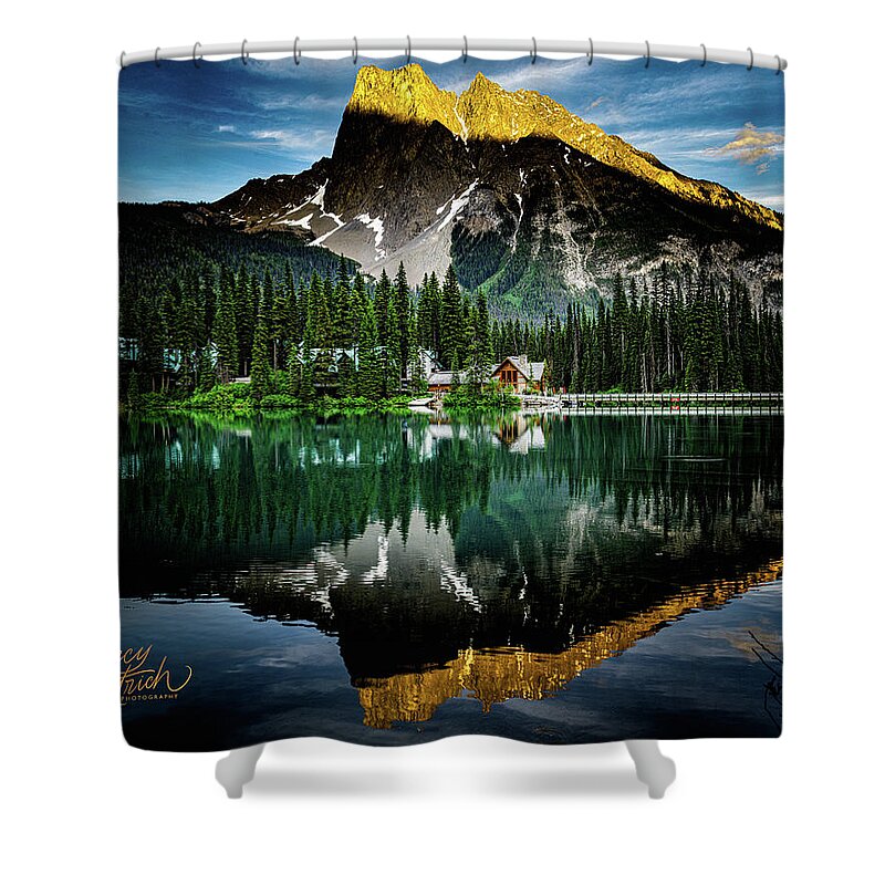 Emerald Lake Lodge  Yoho National Park B.c. Shower Curtain featuring the photograph Emerald Lake Lodge by Darcy Dietrich