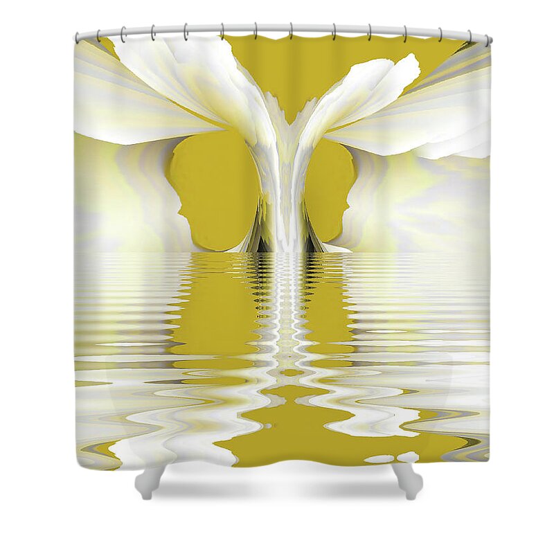 Art Shower Curtain featuring the digital art Emergence by Alexandra Vusir