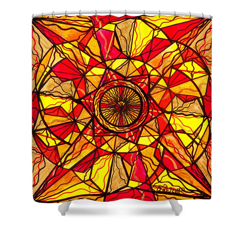 Empowerment Shower Curtain featuring the painting Empowerment by Teal Eye Print Store