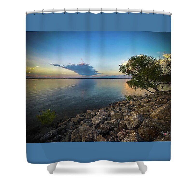 Summer Shower Curtain featuring the photograph End of a Summer Day by Pam Rendall