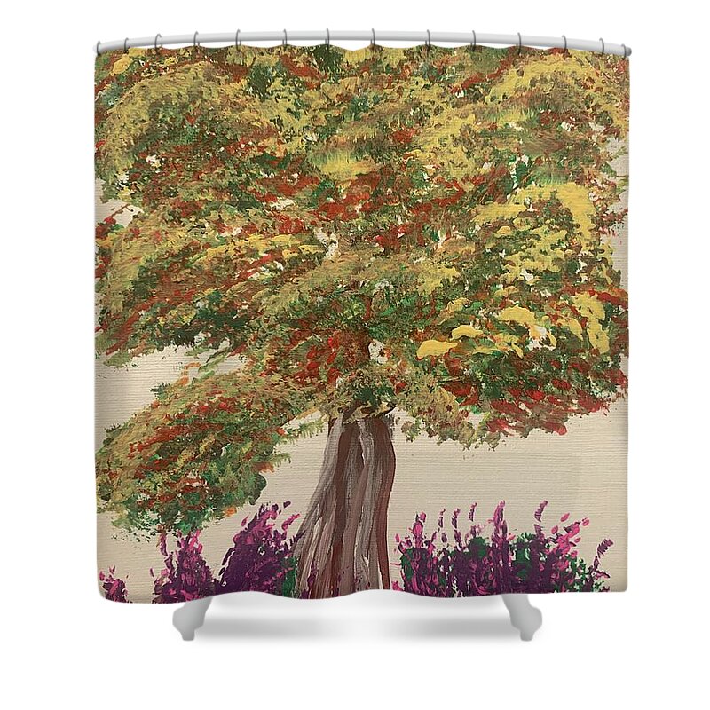 Fall Shower Curtain featuring the painting End of Summer by Lisa White