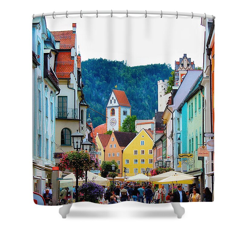 Germany Shower Curtain featuring the photograph End of the Romantic Road by Barbara Zahno
