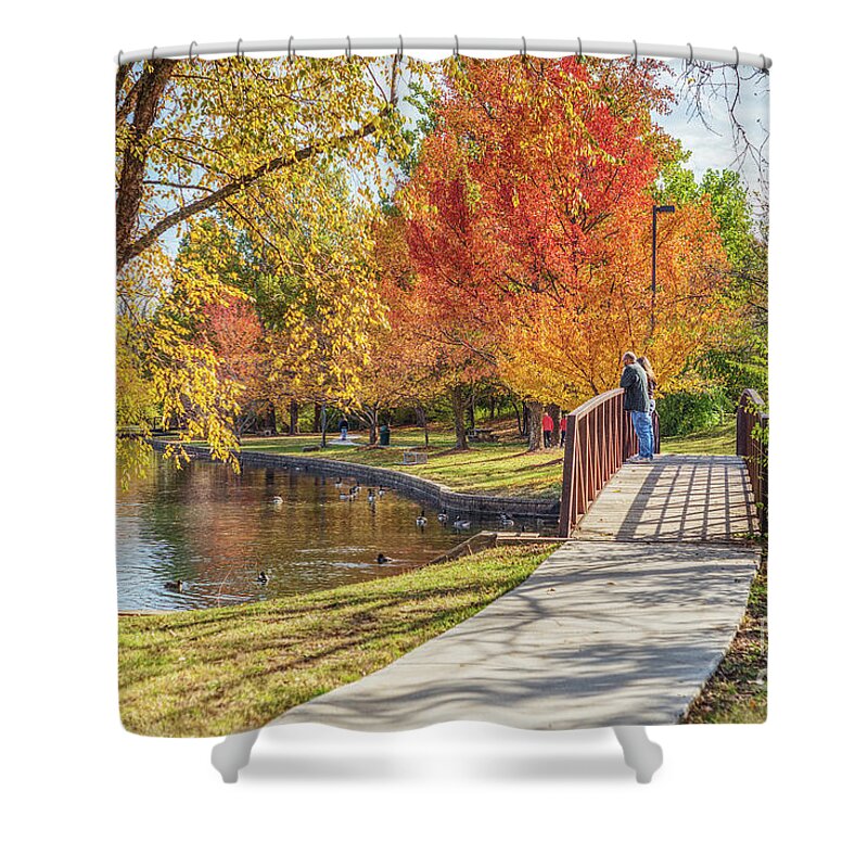 Fall Shower Curtain featuring the photograph Enjoying A Fall Afternoon by Jennifer White