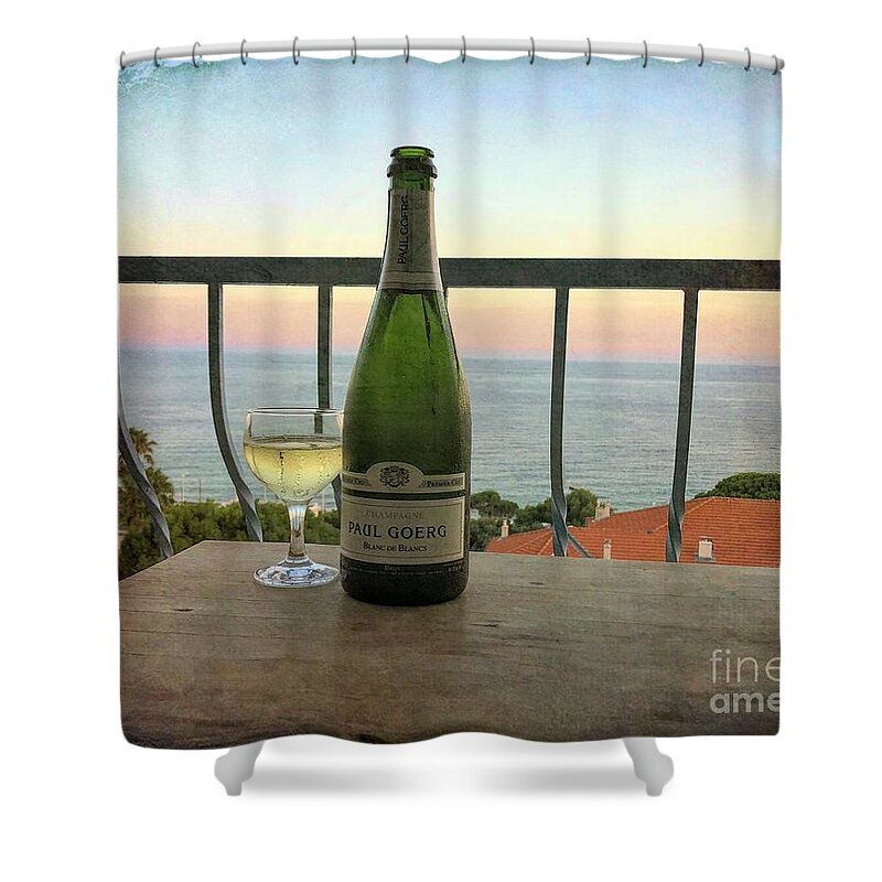 Cannes Shower Curtain featuring the photograph Enjoying The Meditertanean by Luther Fine Art