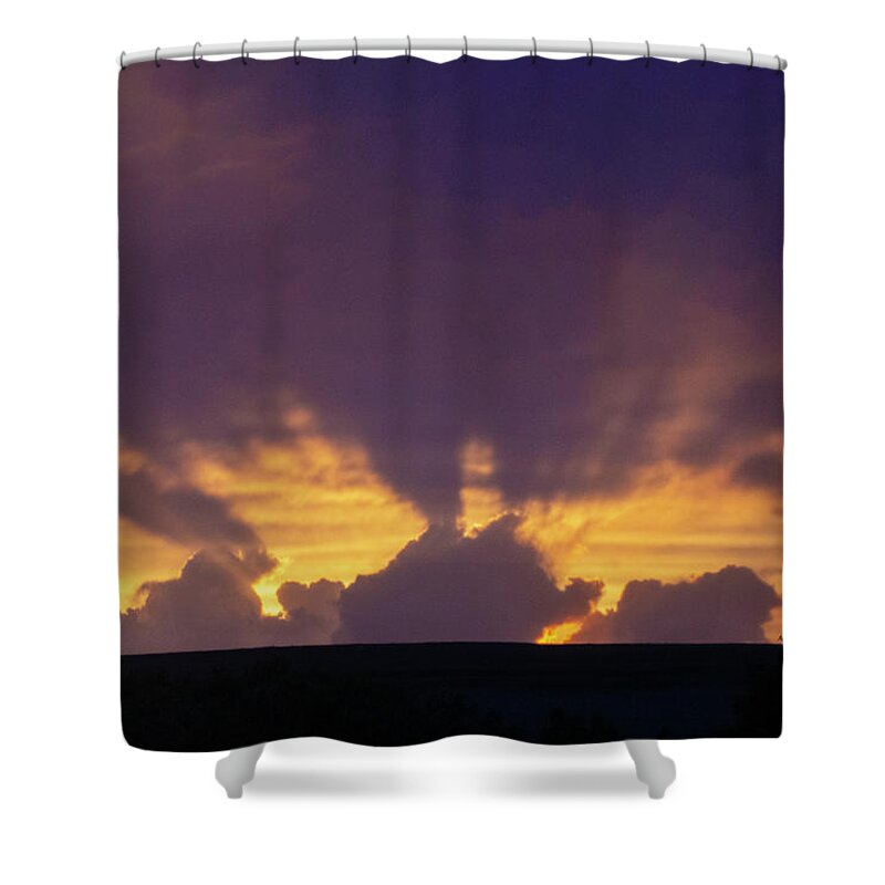Nebraskasc Shower Curtain featuring the photograph Epic Nebraska Thunderset 005 by Dale Kaminski