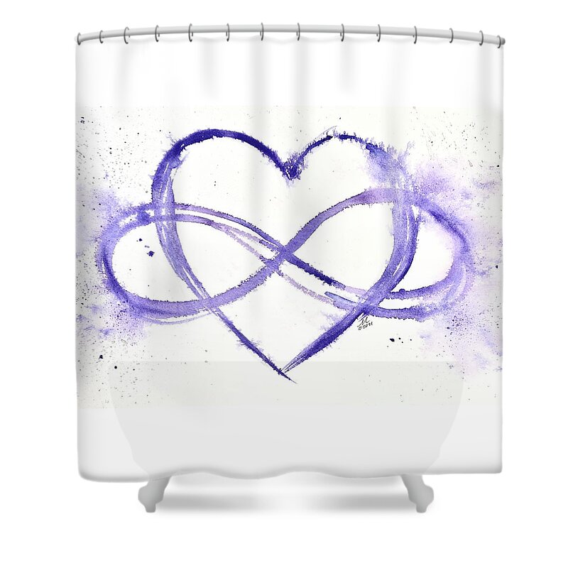 Oneness Shower Curtain featuring the painting Only Love Is Eternal by Michal Madison