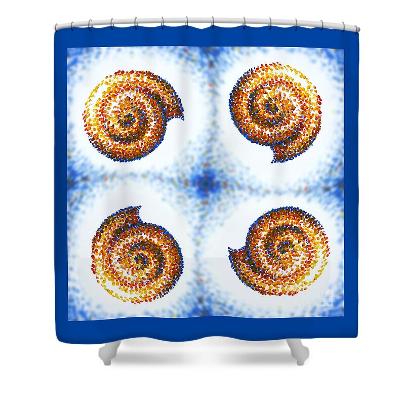 Shell Shower Curtain featuring the painting Eternity Shells by Samantha Geernaert