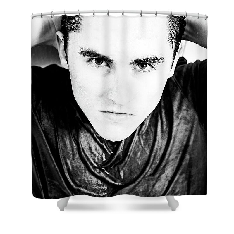 Ethan Shower Curtain featuring the photograph Ethan wet by Jim Whitley