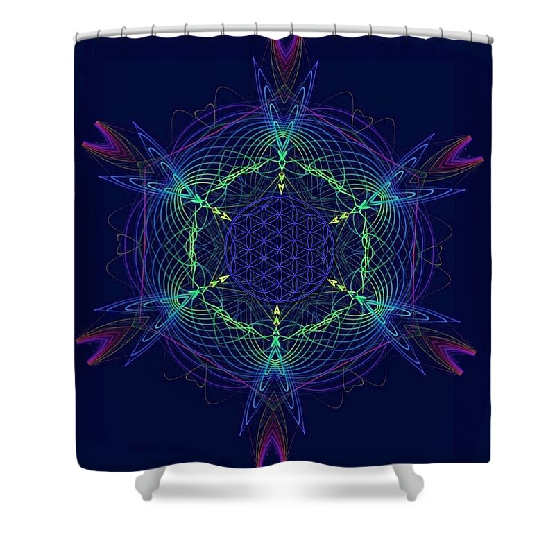 Abstract Shower Curtain featuring the photograph Evangeline's Dreamcatcher by Judy Kennedy