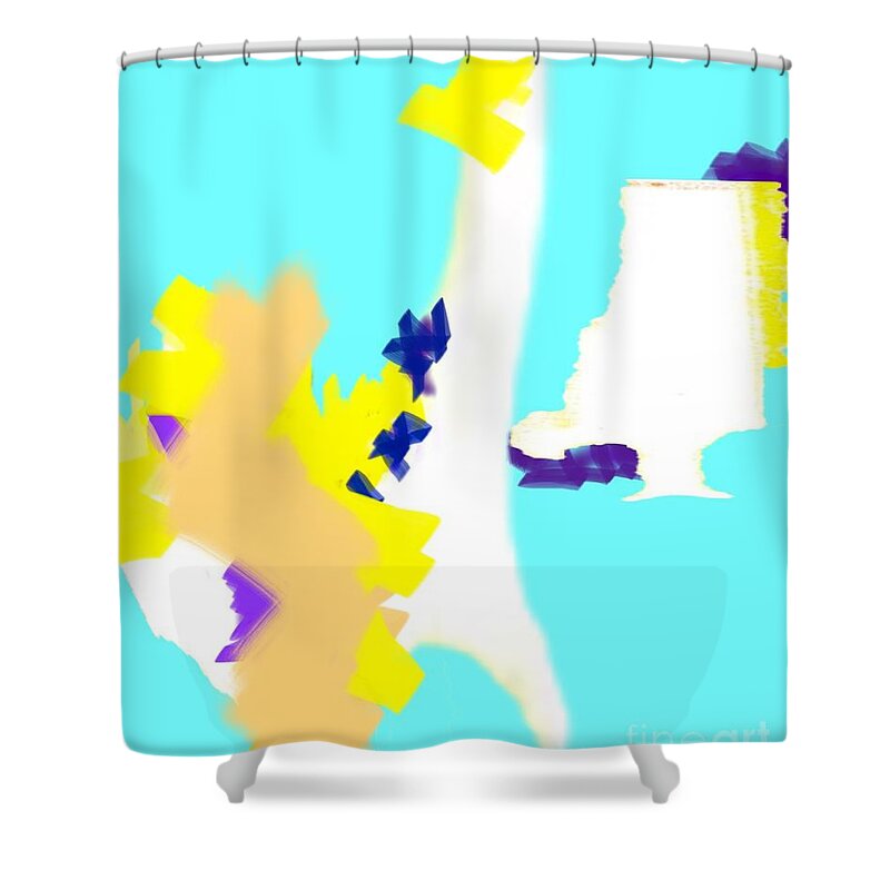 Abstract Art Shower Curtain featuring the digital art Even the Memory by Jeremiah Ray