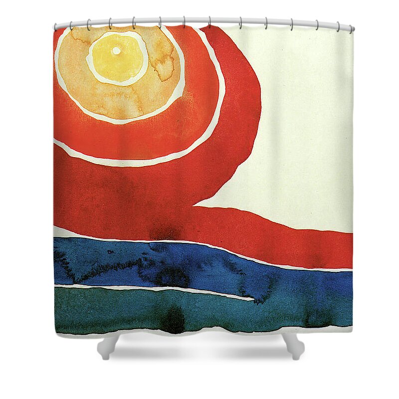 Evening Star Iii Shower Curtain featuring the painting Evening Star III by Georgia O'Keeffe