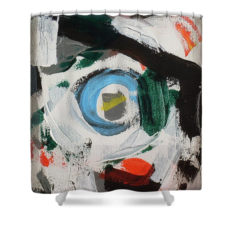Eye Shower Curtain featuring the painting Eye Of The Storm by Brent Knippel