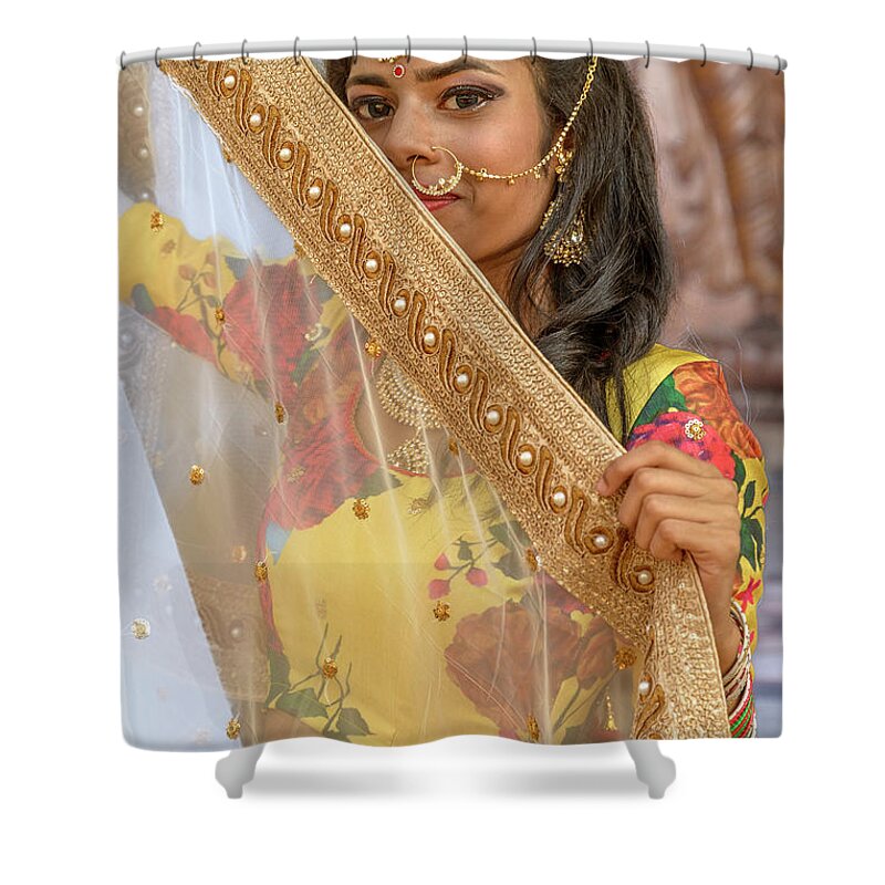 People Shower Curtain featuring the photograph Faces of Singapore 03 by Werner Padarin