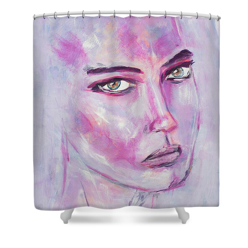 Portrait Shower Curtain featuring the painting Fading Memories by Mark Ross