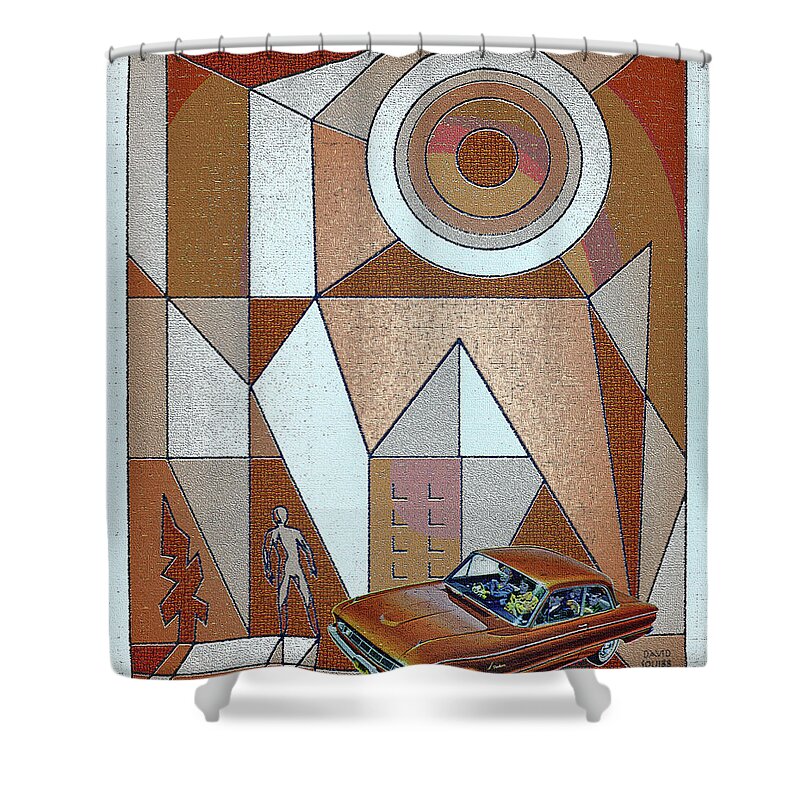 Falconer Shower Curtain featuring the digital art Falconer / Orange Falcon by David Squibb