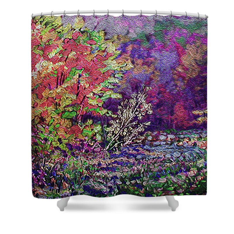 Impressionism Shower Curtain featuring the painting Fall Festival by Michael Gross