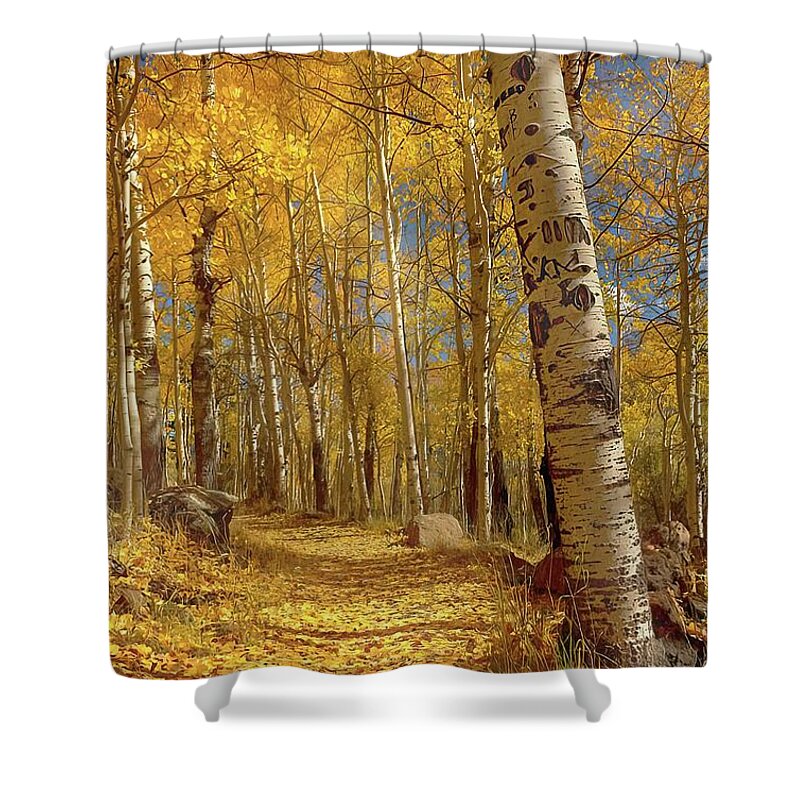 Autumn Shower Curtain featuring the photograph Fall In Love by Rebecca Herranen