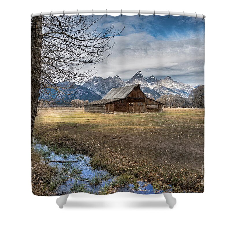 Sandra Bronstein Shower Curtain featuring the photograph Fall on Mormon Row - Grand Teton National Park by Sandra Bronstein