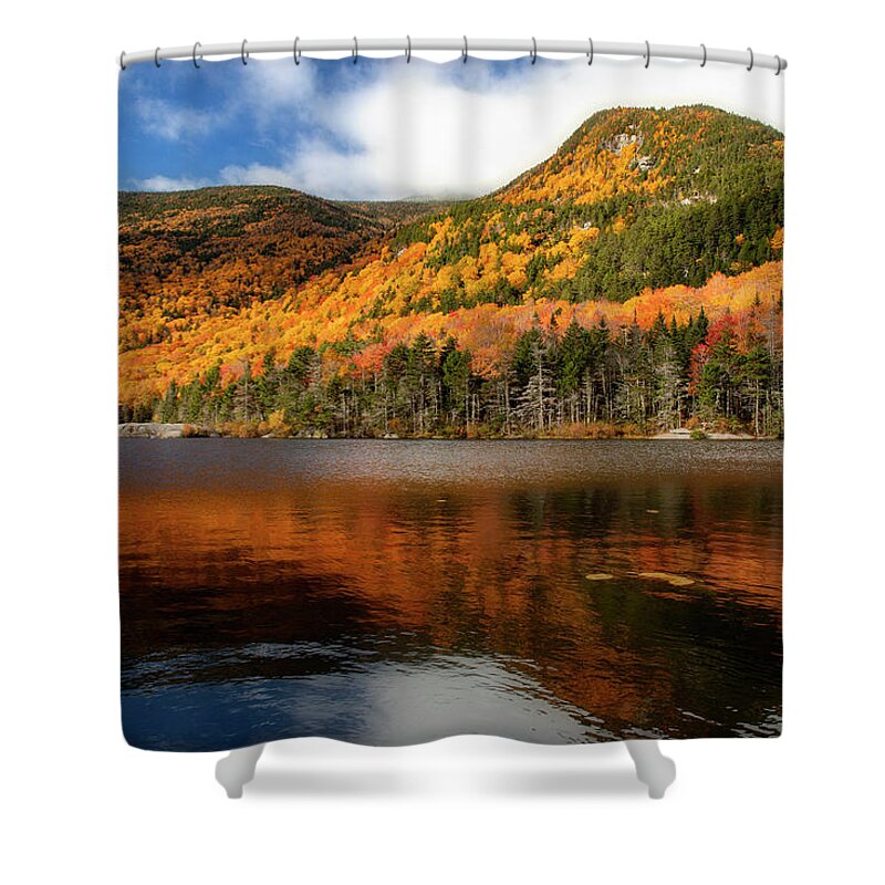 Beaver Pond New Hampshire In Fall Shower Curtain featuring the photograph Fall Reflections Beaver Pond by Dan Sproul