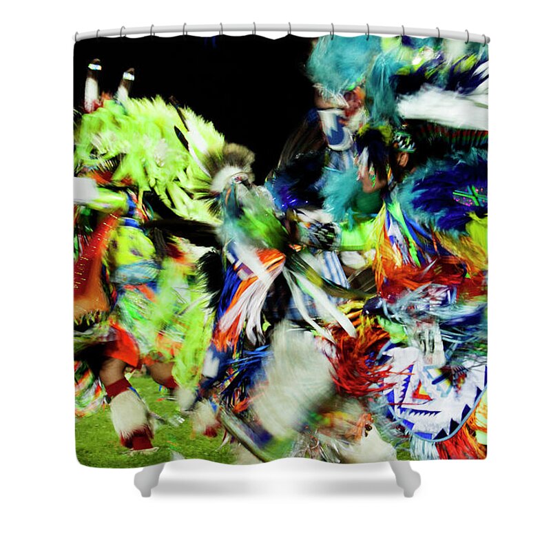  Shower Curtain featuring the photograph Fancy Dancers by Cynthia Dickinson