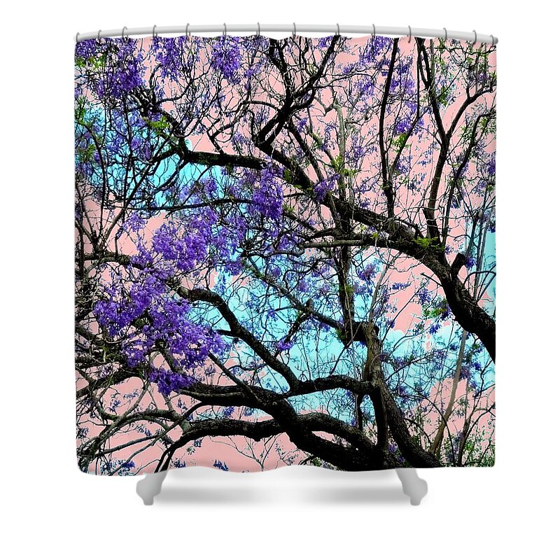 Abstract Shower Curtain featuring the digital art Fantasy by T Oliver