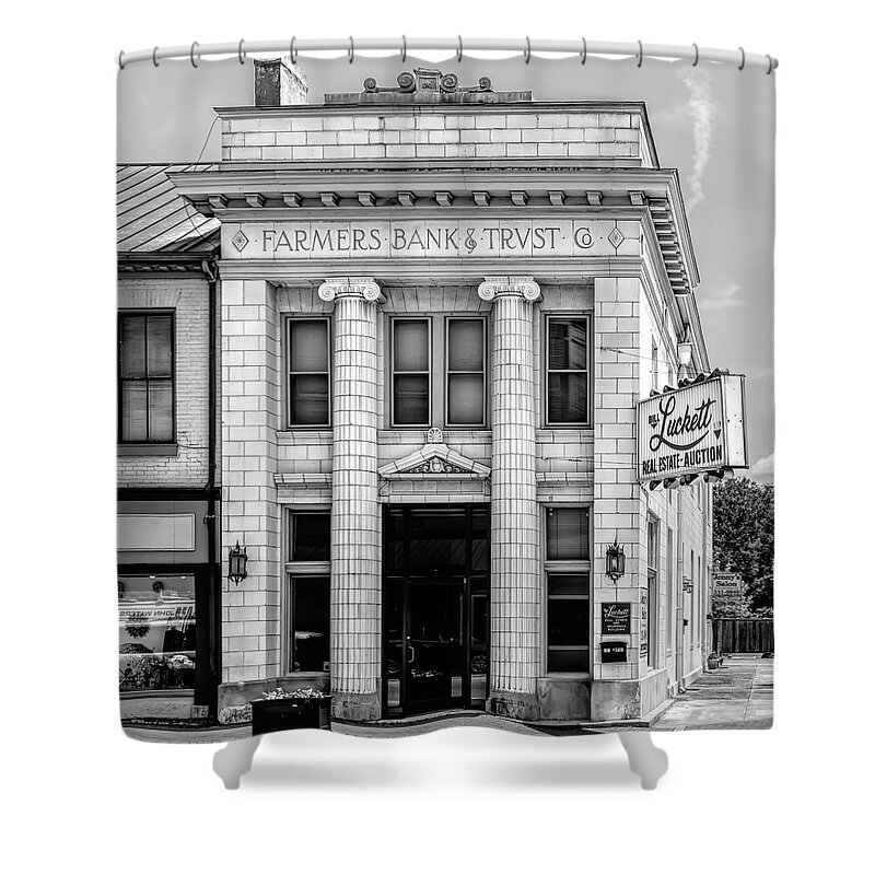 Farmers Bank And Trust Bardstown Shower Curtain featuring the photograph Farmers Bank and Trust Bardstown by Sharon Popek