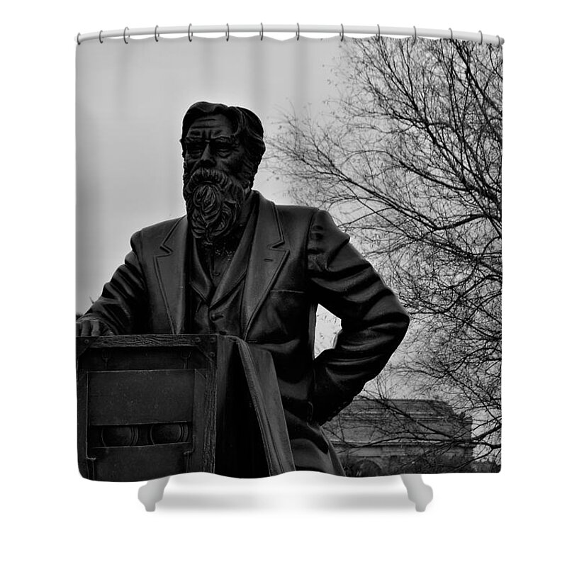 Father Of Cinema Shower Curtain featuring the photograph Father of Cinema by Warren Thompson