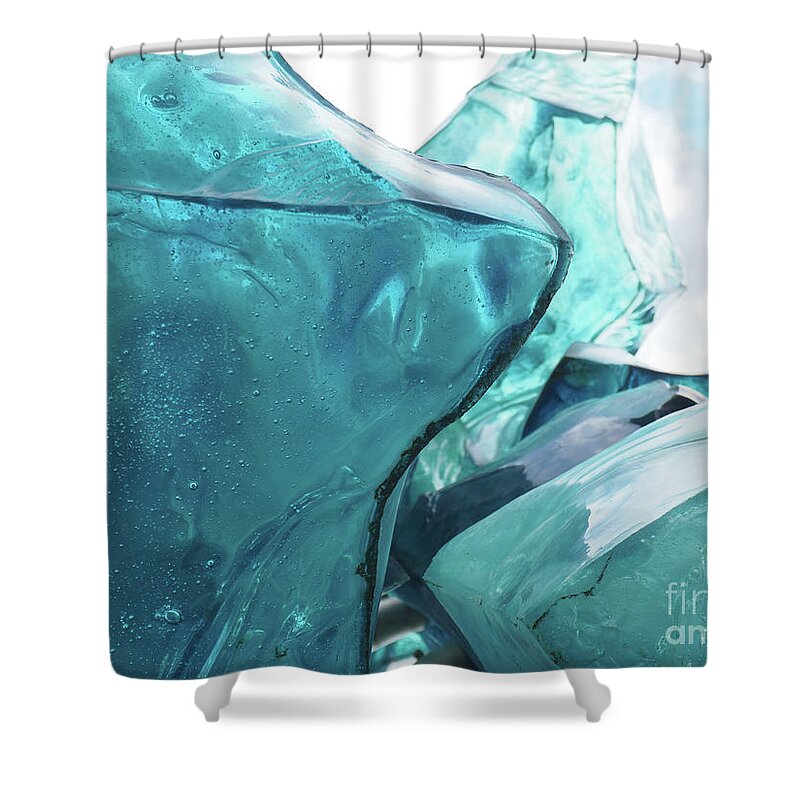 Art Shower Curtain featuring the photograph Faux Ice by Adrienne Franklin