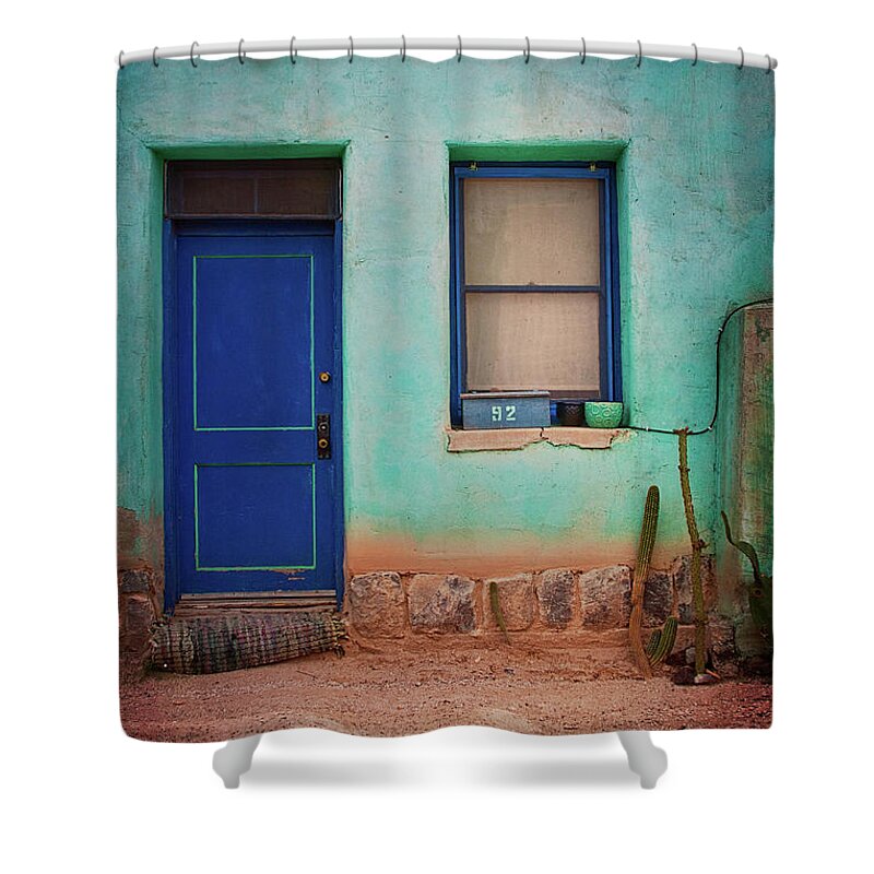 Doors Shower Curtain featuring the photograph Feeling Blue by Carmen Kern