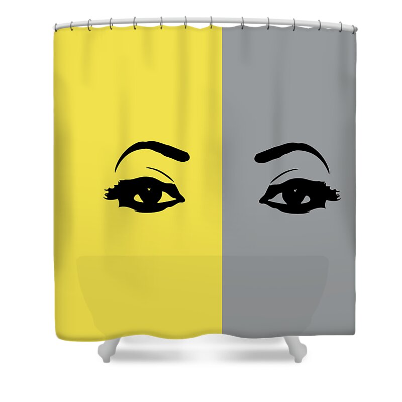 Sexy Shower Curtain featuring the digital art Fem Pop Sexy Eyes 1 by LaSonia Ragsdale