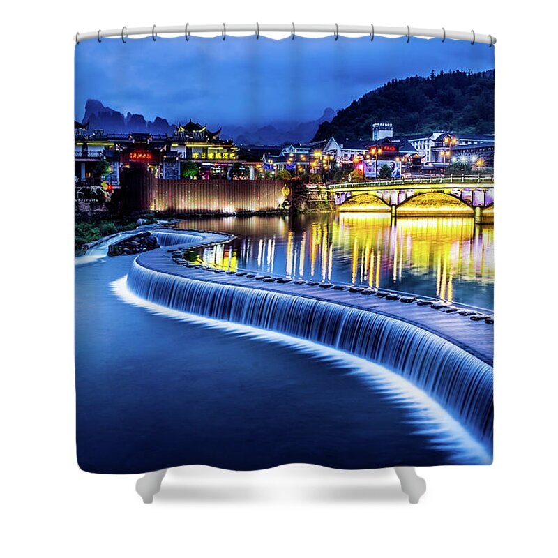 Ancient Shower Curtain featuring the photograph Feng Huang Ancient Town by Arj Munoz