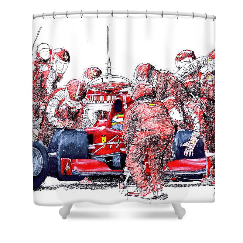 Race Car Shower Curtains