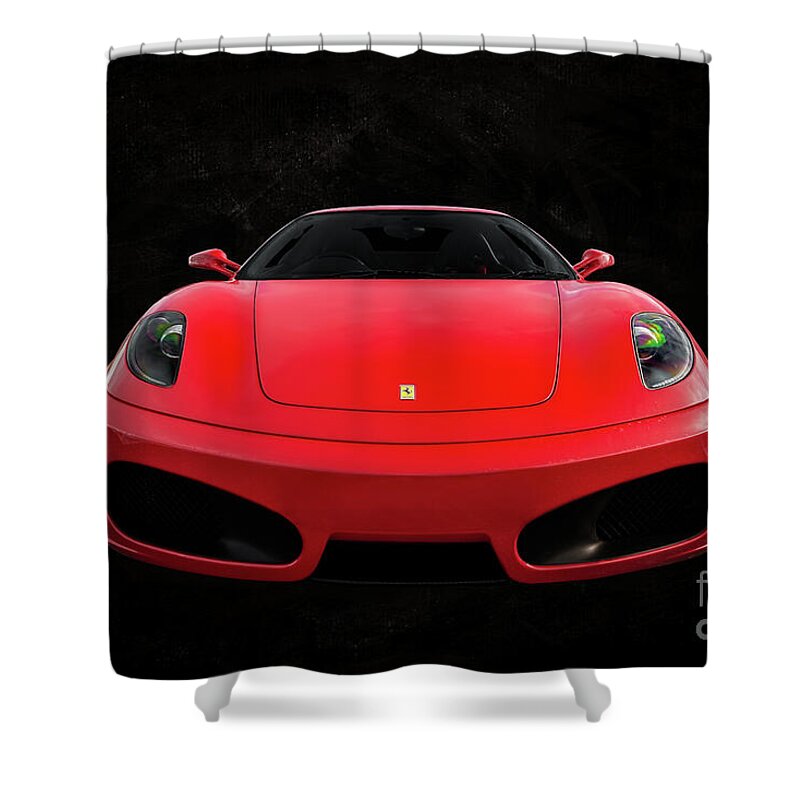 Ferrari Shower Curtain featuring the photograph Ferrari F430 by Adrian Evans
