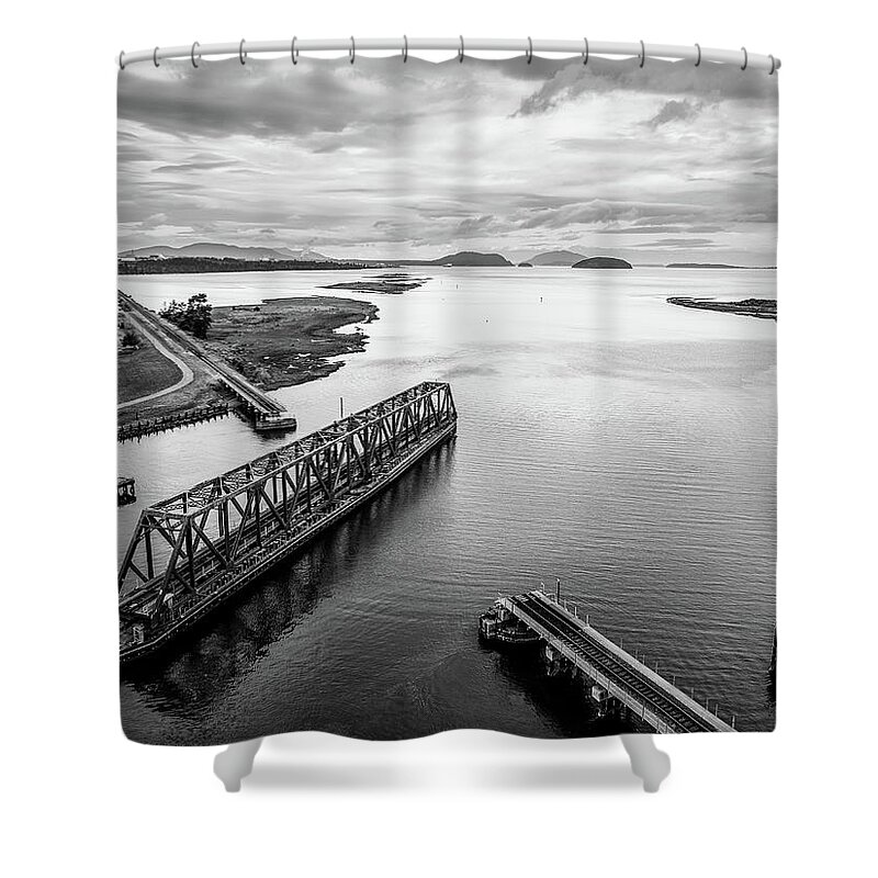 Anacortes Shower Curtain featuring the photograph Fidalgo Slough by Michael Rauwolf